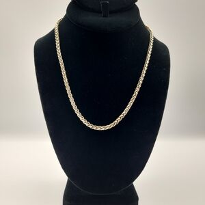 Silver Tone Rope Chain Necklace 18” Classic Unisex Chunky Link